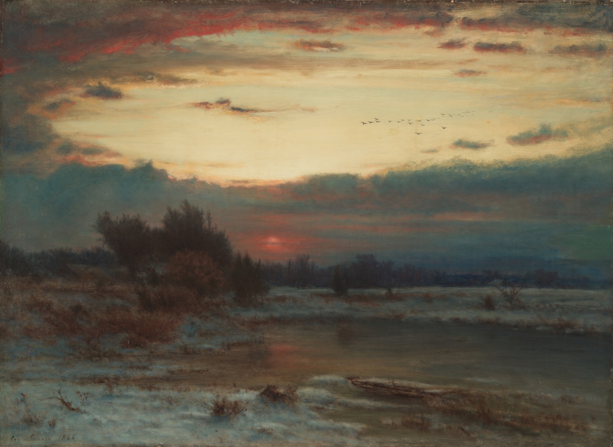 George Inness — A Winter Sky