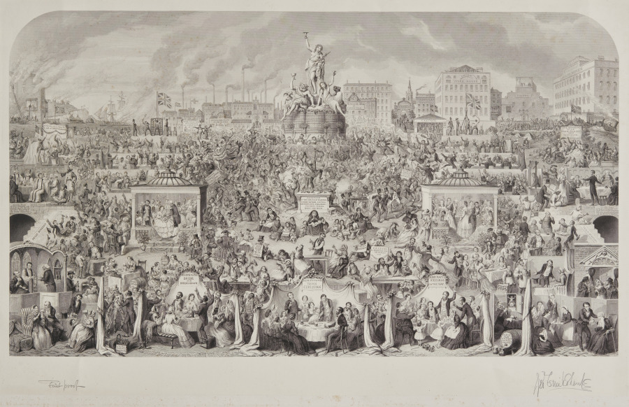 George Cruikshank — The Drinking Customs of Society or Worship of Bacchus