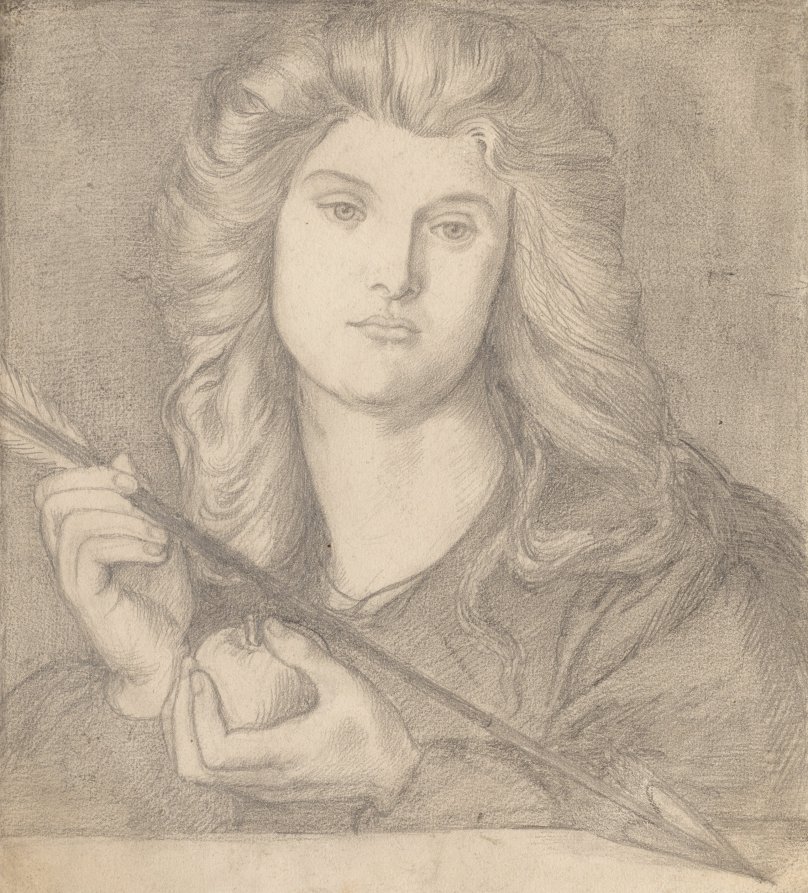 Dante Gabriel Rossetti — Study for "Venus Verticordia"