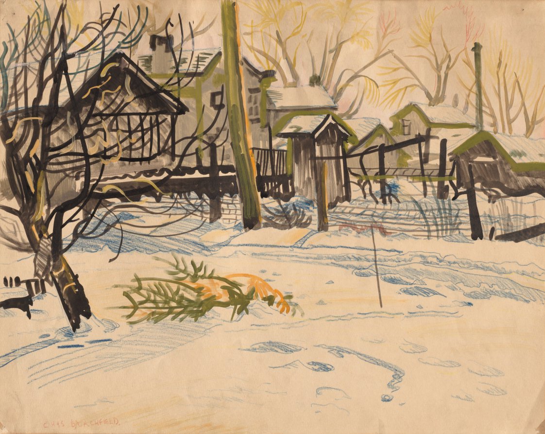 Backyards in Winter (Castoff Christmas Tree)