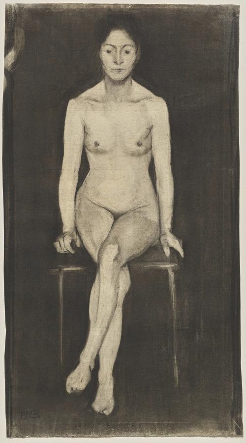 Seated Female Nude (Self-Portrait?)