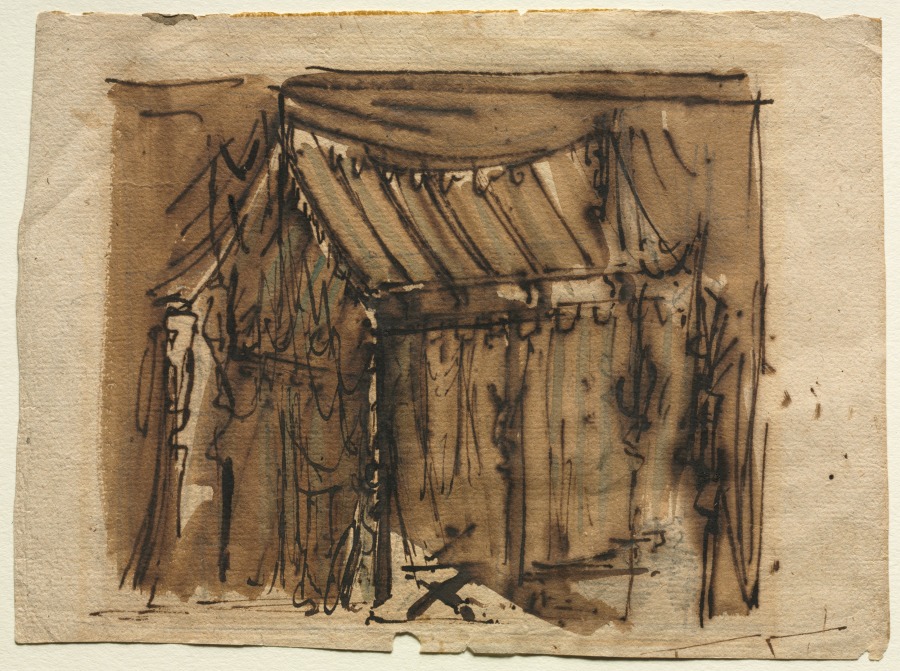 Josef Platzer — Tent (recto); Two Sketches (verso)