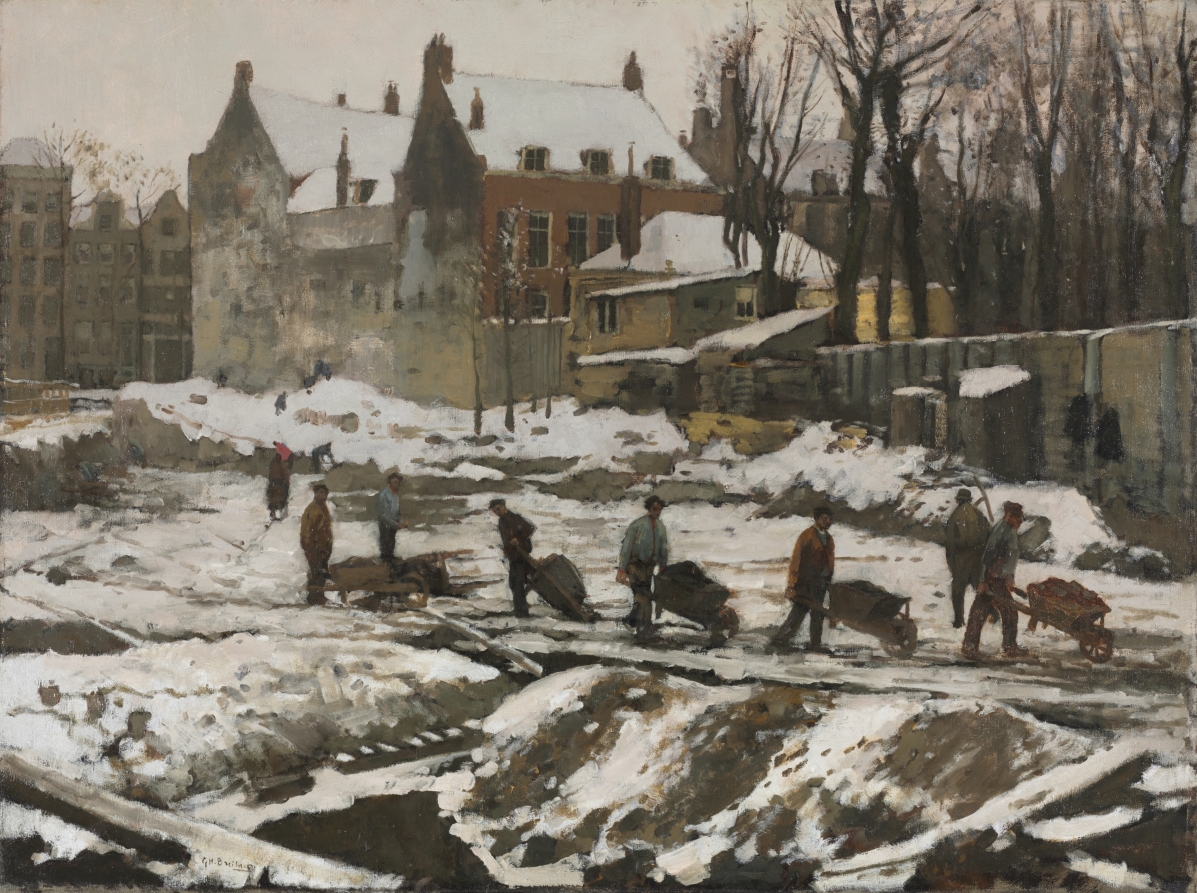 George Hendrik Breitner — Construction Site in Amsterdam