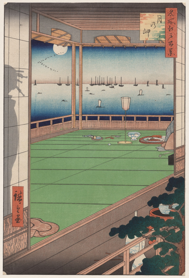 Utagawa Hiroshige — The Moon-Viewing Promontory, from One Hundred Views of Famous Places in Edo