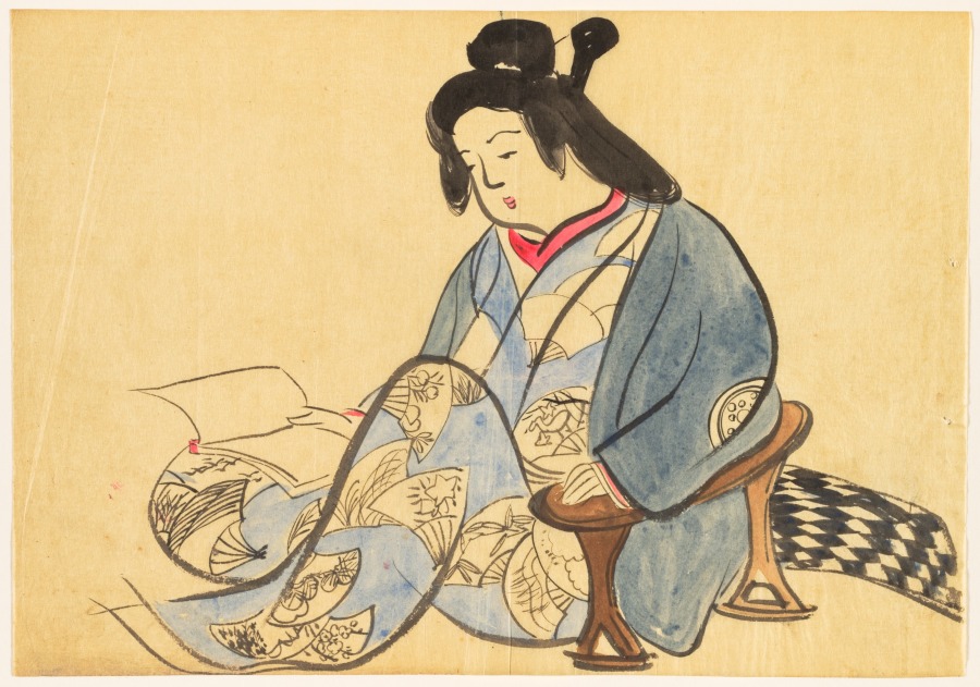 Kamisaka Sekka — Flowers of a Hundred Worlds (Momoyogusa): Idleness (Tsurezure)