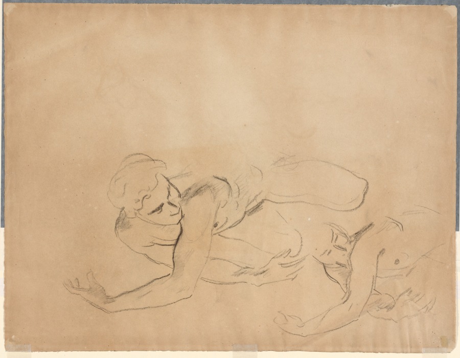 Studies of a Male Nude (verso)