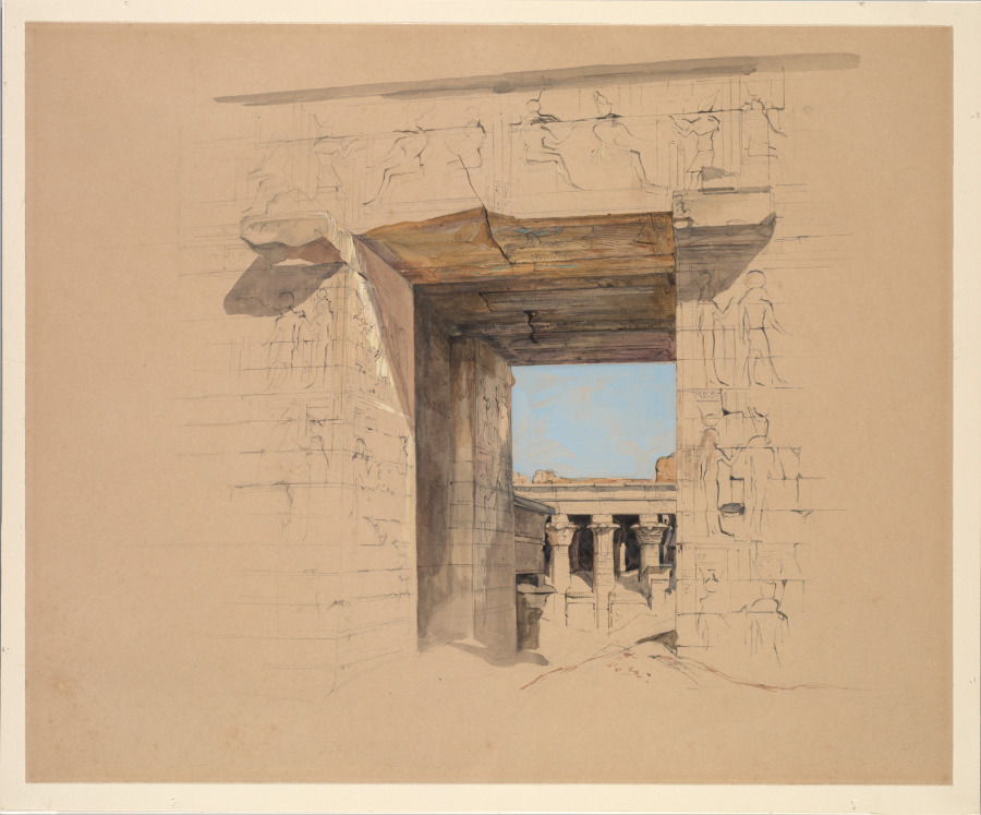 John Frederick Lewis — The Temple of Edfu: The Door of the Pylon