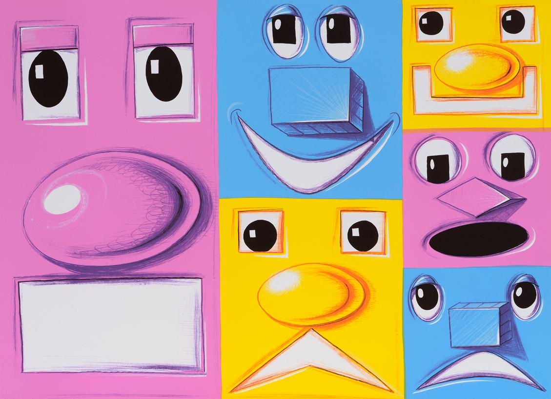 Kenny Scharf — Horizontal Blockheads