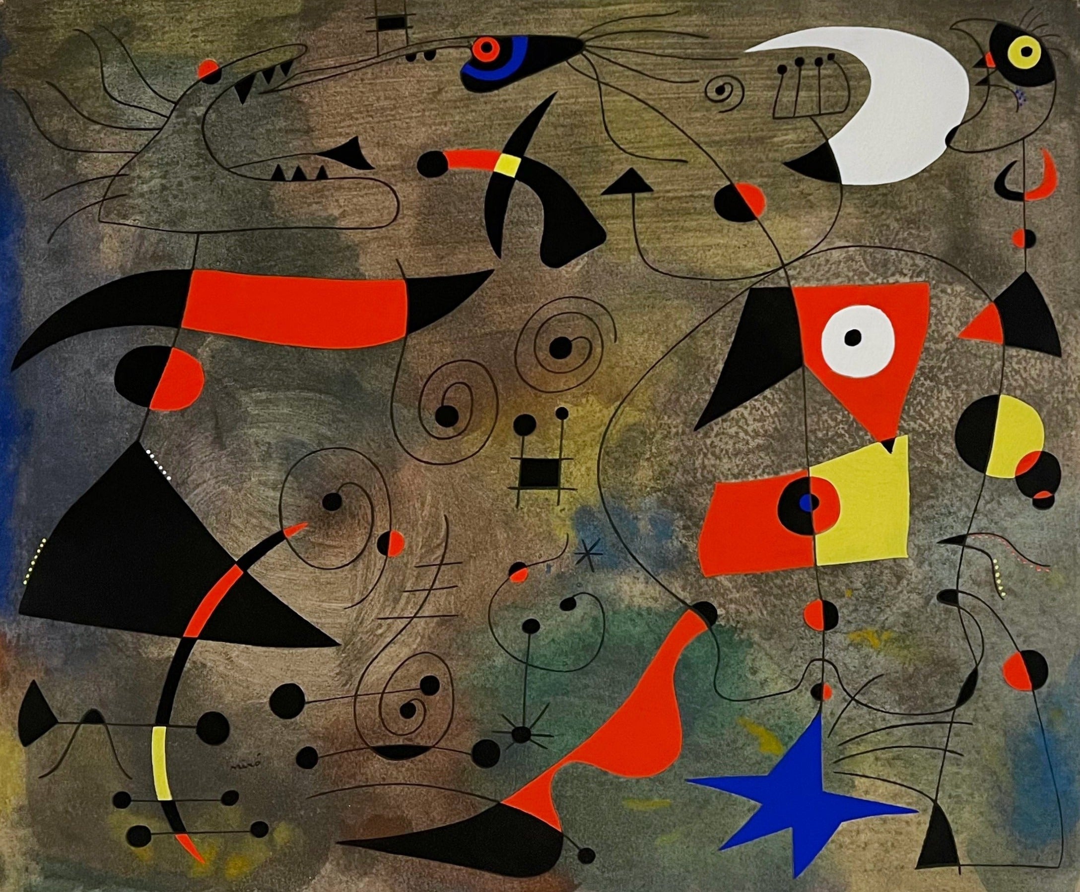 Joan Miro — (after) Femme et oiseaux (Woman and Birds), Plate VIII