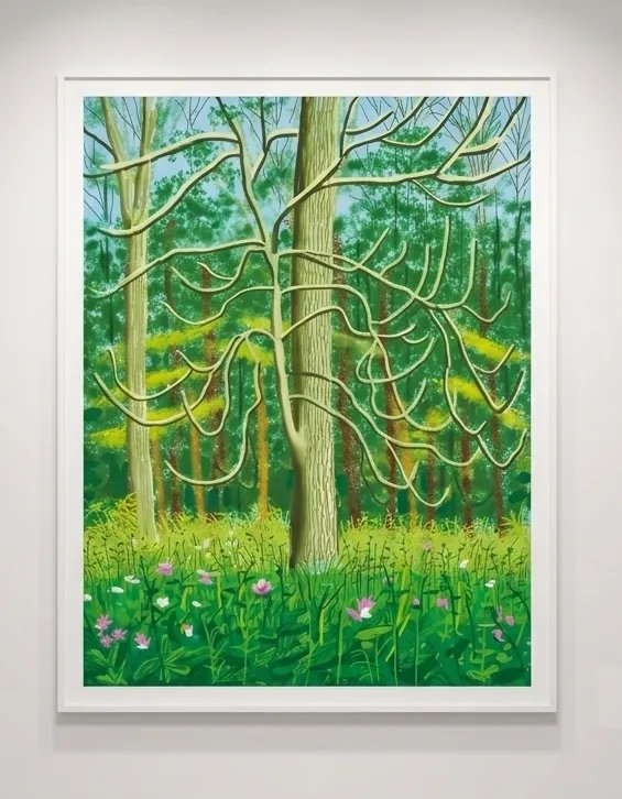 David Hockney — May 4, The Arrival of Spring in Woldgate, East Yorkshire