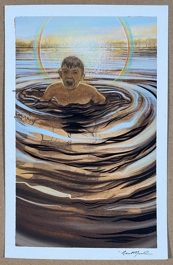 Robert Martin — sketch for Danger in the Water