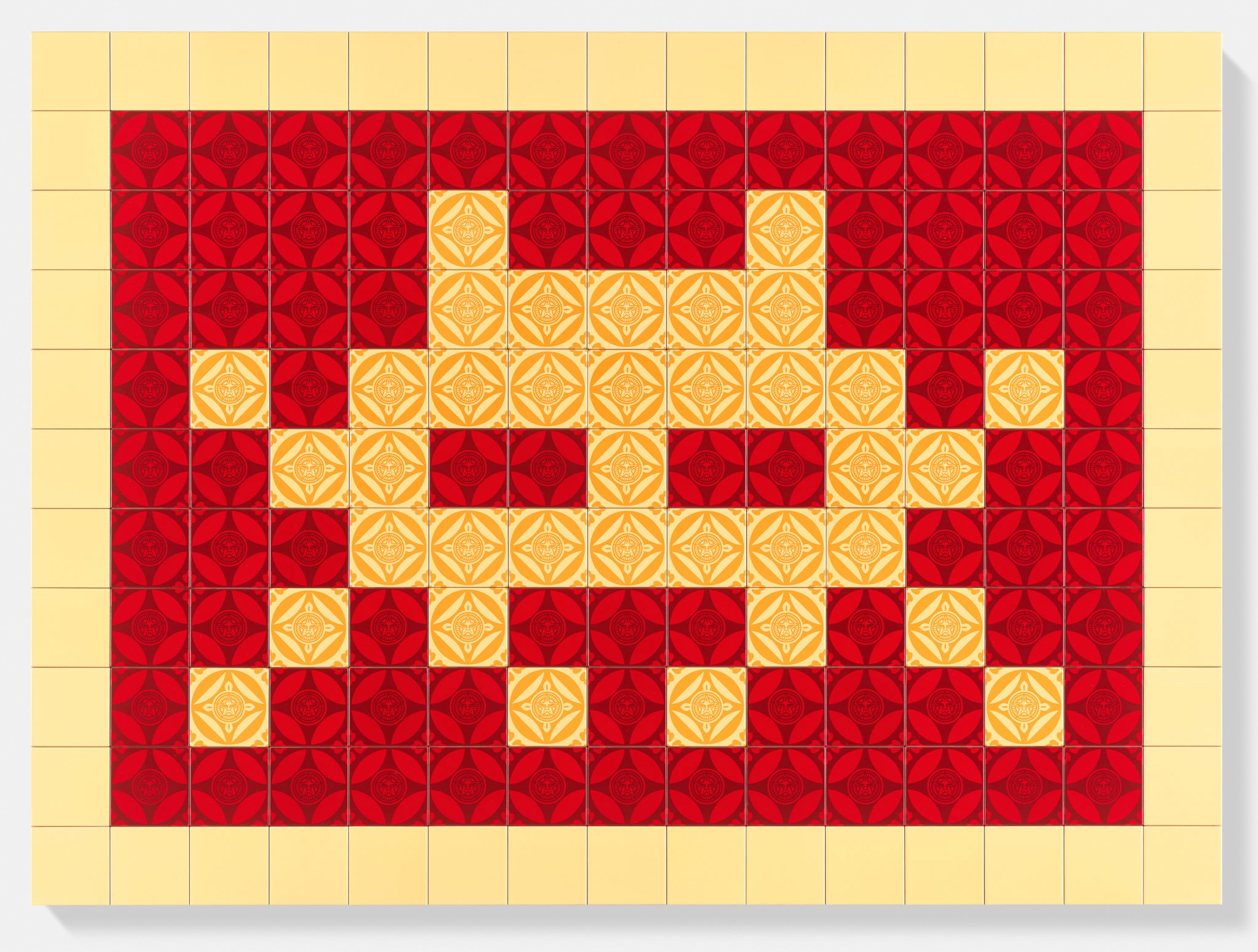 Shepard Fairey — Positive Space/Negative Space (Cream/Red)