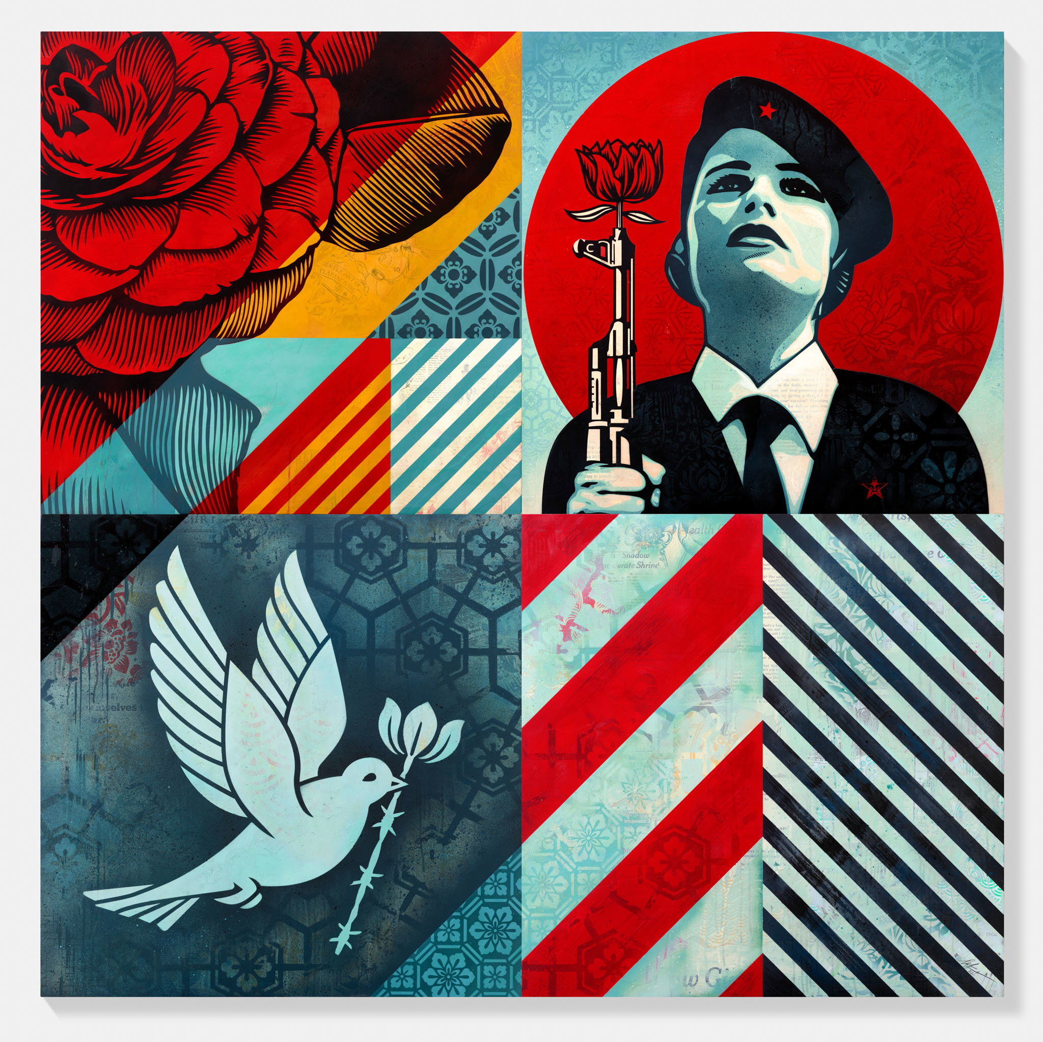 Shepard Fairey — Rise Above Flower