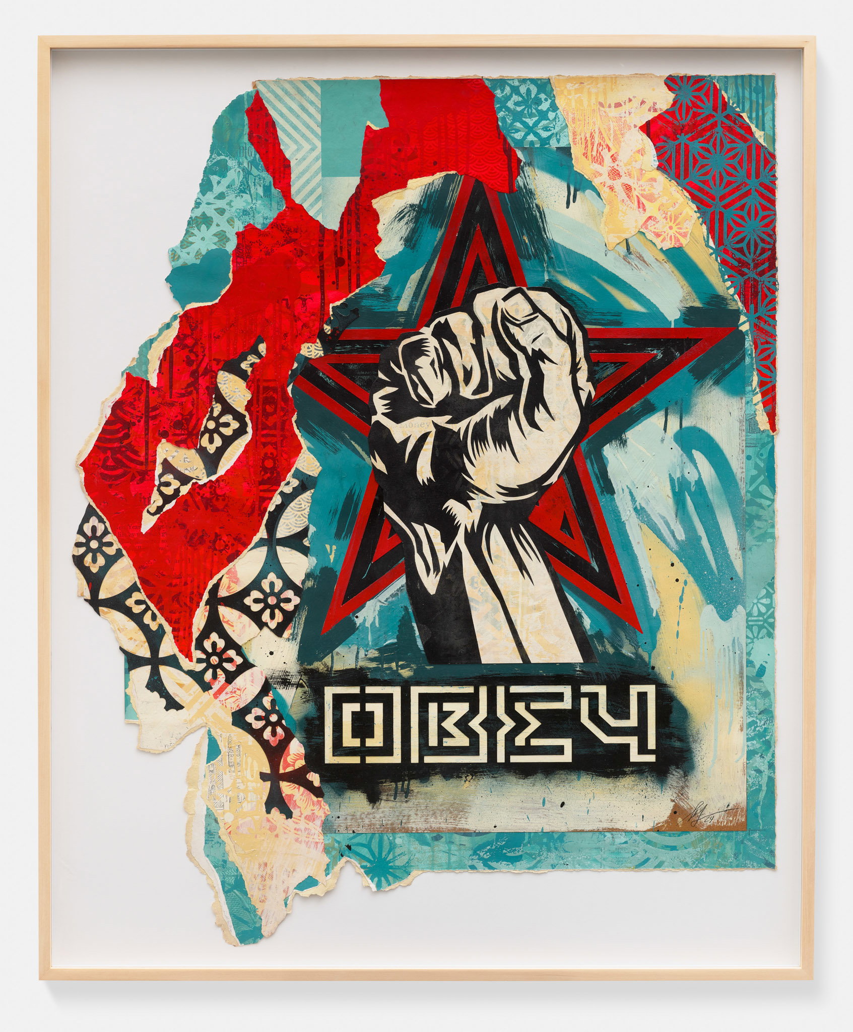 Shepard Fairey — Star Fist (Blue/Red)