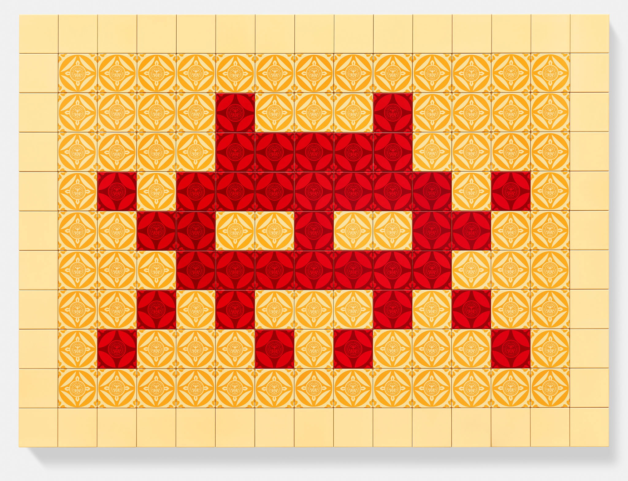 Shepard Fairey — Positive Space/Negative Space (Red/Cream)