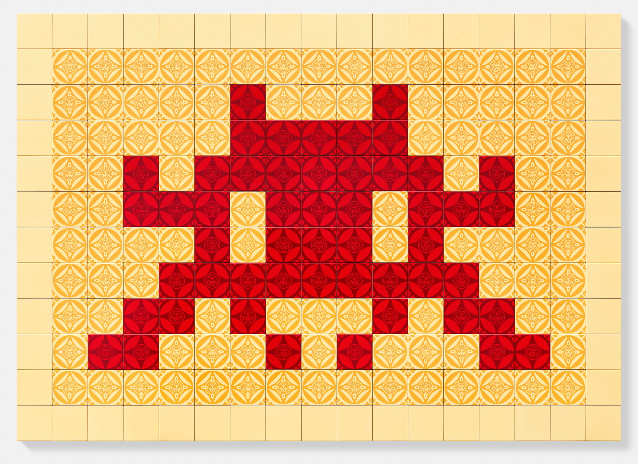 Positive Space/Negative Space (Large Red/Cream)