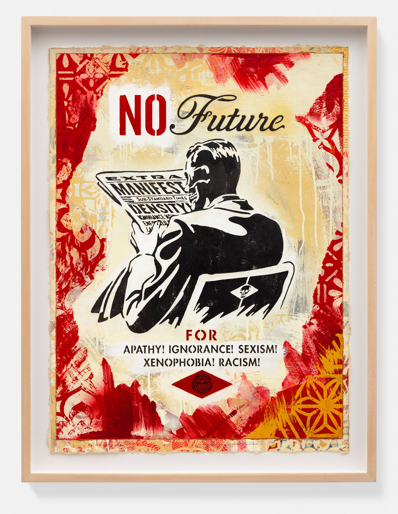 Shepard Fairey — No Future (Red/Yellow)