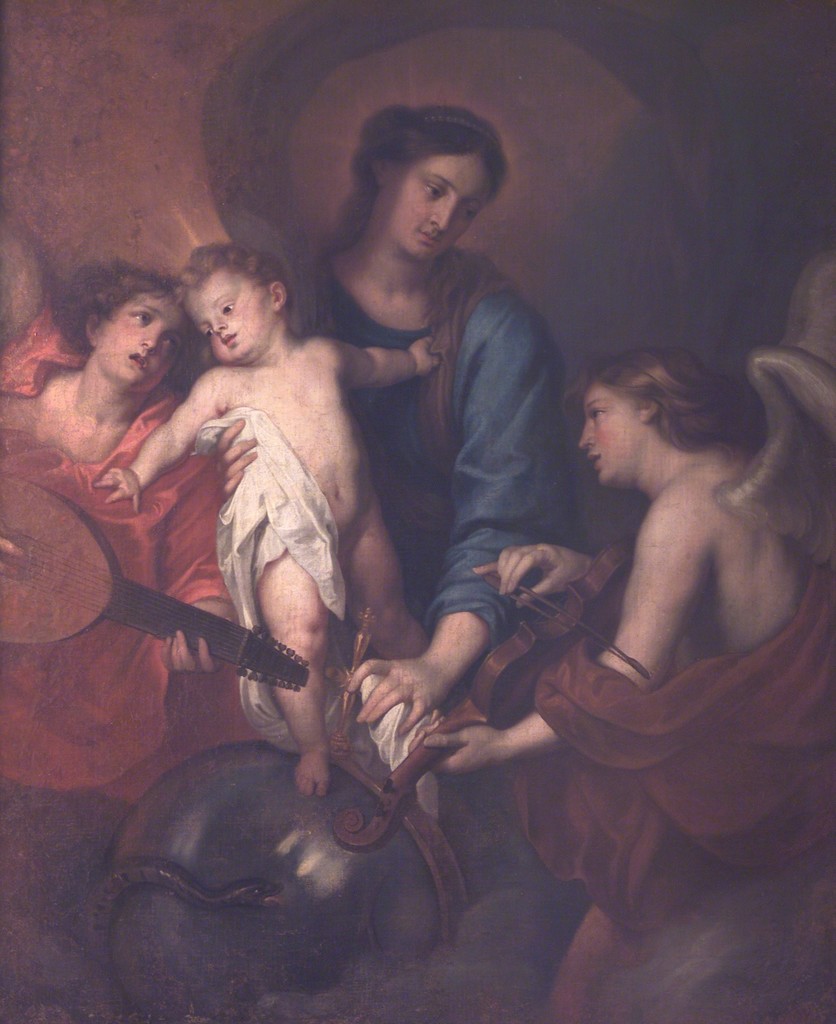 Anthony van Dyck —  Madonna and Child with angel musicians