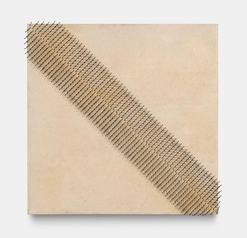 Günther Uecker — Diagonale Teilung voeneinander weg (Diagonal Division)