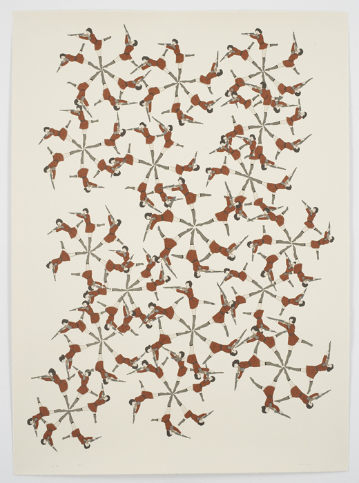 Marcel Dzama — Dancing Women with Rifles
