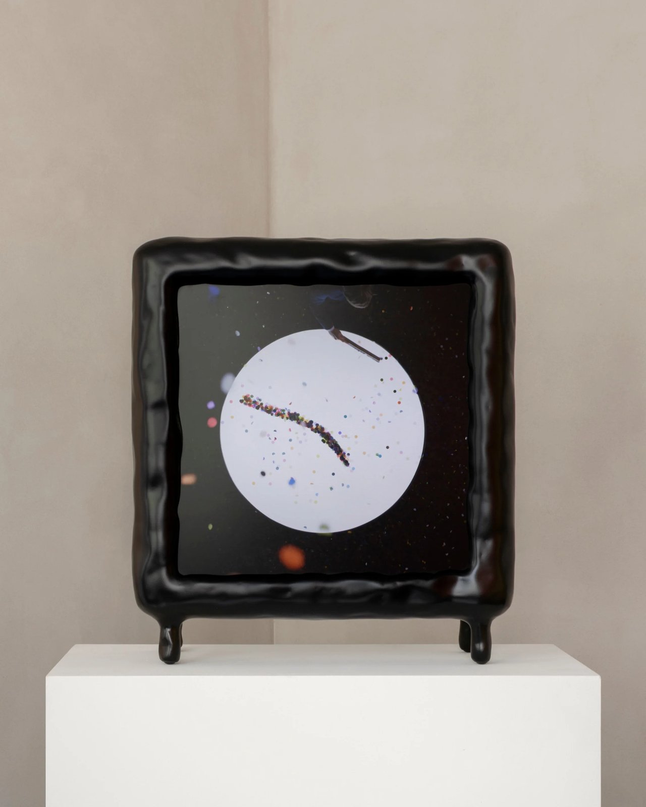 Mantel Clock Clay Confetti