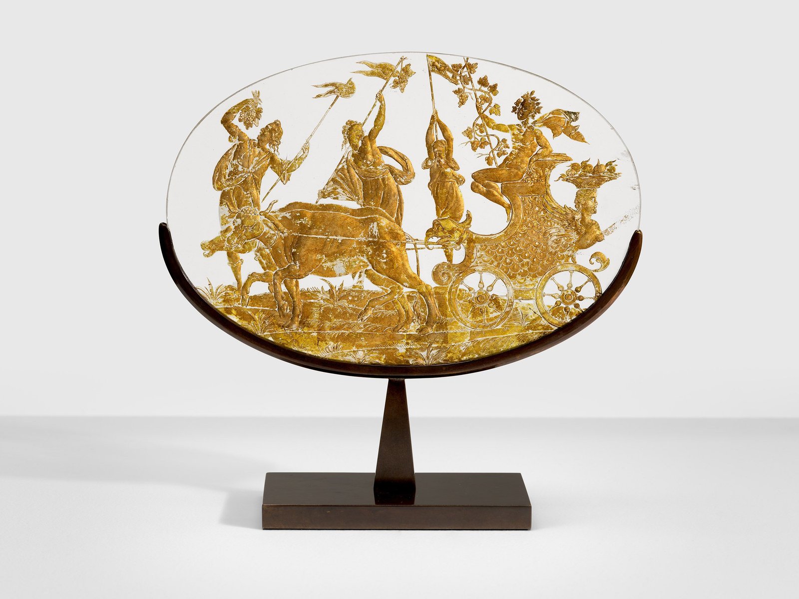 Attributed to Simone and Michele Saracchi — Oval intaglio depicting an allegory of autumn