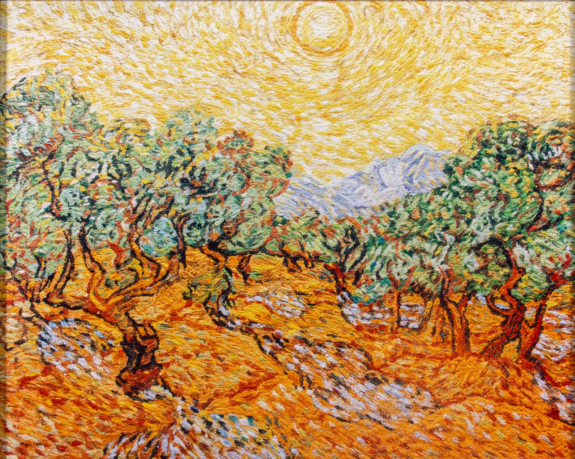 Vik Muniz — Olive Trees with Yellow Sky, After Vincent Van Gogh (from the series Pictures of Pigment)