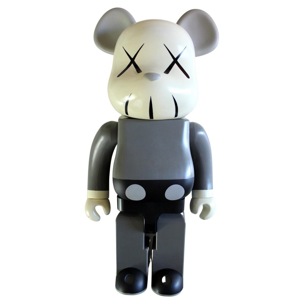KAWS — Brand New in Original Box 1000% Grey Bearbrick