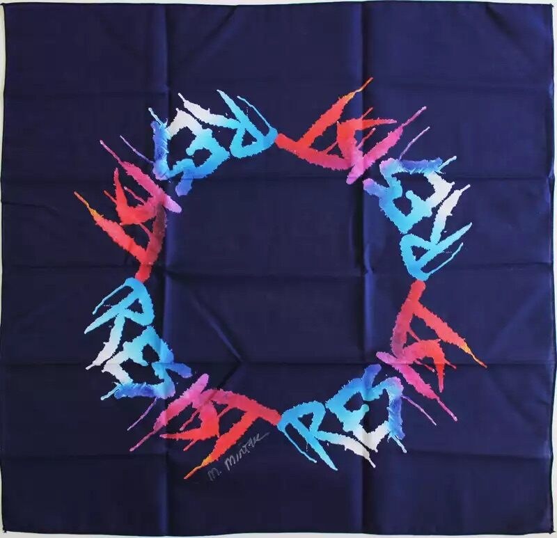 Marilyn Minter — RESIST (Signed Bandana)