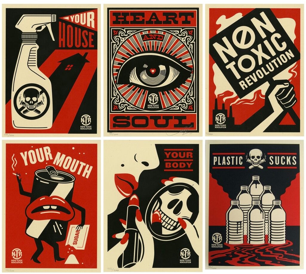 Shepard Fairey — Non Toxic Revolution - set