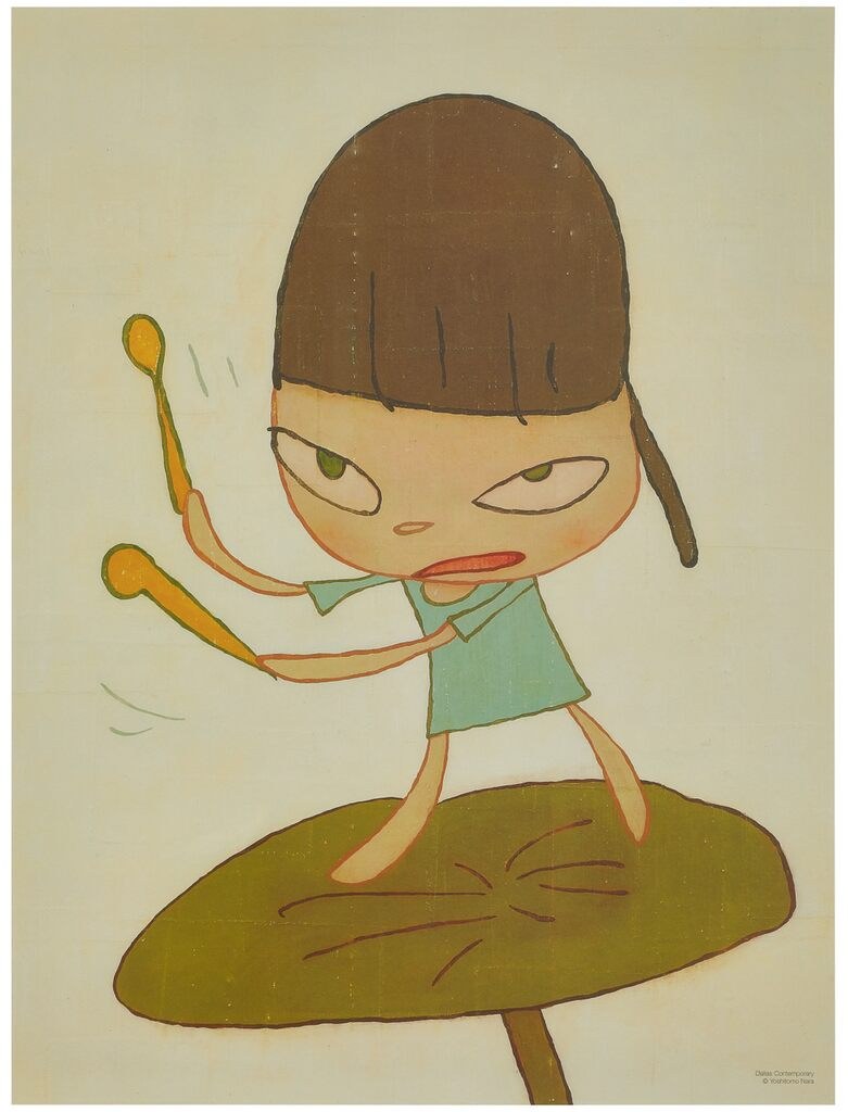 Yoshitomo Nara — Marching on a Butterbur Leaf