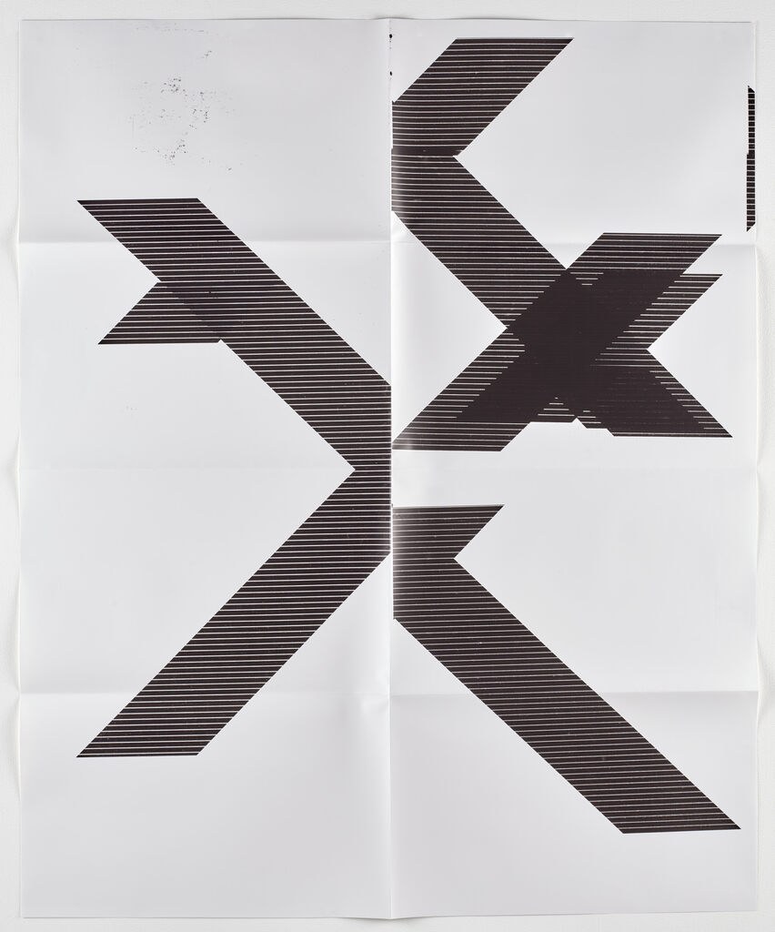 Wade Guyton — X Poster (Untitled, 2007, Epson UltraChrome inkjet on linen, 84 x 69 inches, WG1209)