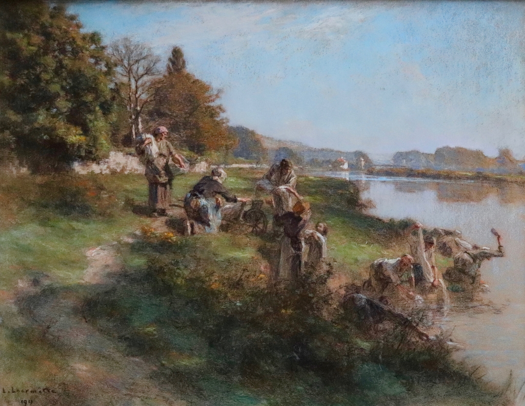 Léon Augustin Lhermitte — Les Laveuses près de Mont Saint-Père