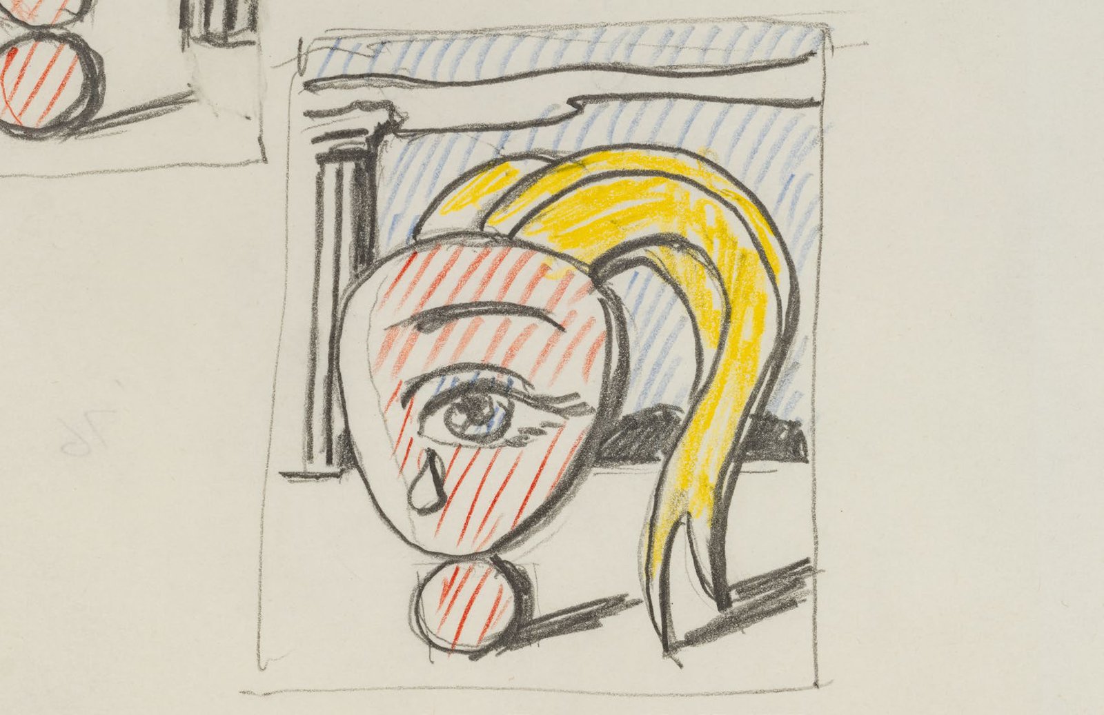 Roy Lichtenstein — Studies for 'Girl with Tear II' and 'Girl with Tear III'