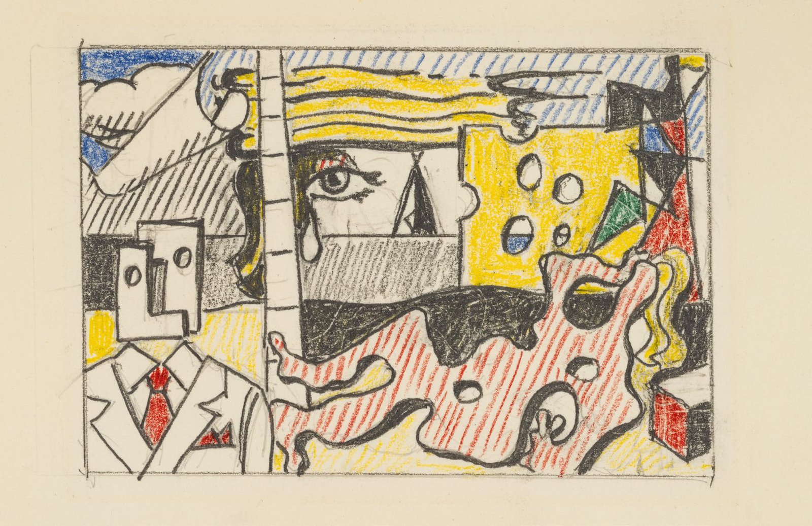 Roy Lichtenstein — Study for 'Landscape with Figures'