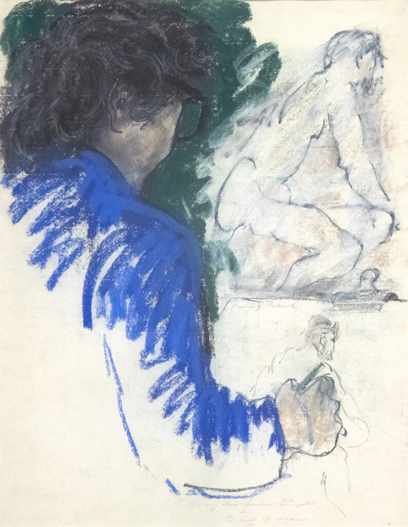 Hans Burkhardt — Untitled, portrait of artist in studio