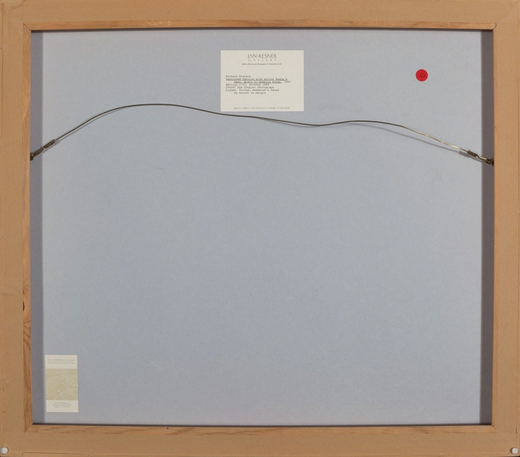 Richard Misrach — Destroyed Vehicle with Active Eagles Nest, Bravo 20 Bombing Range