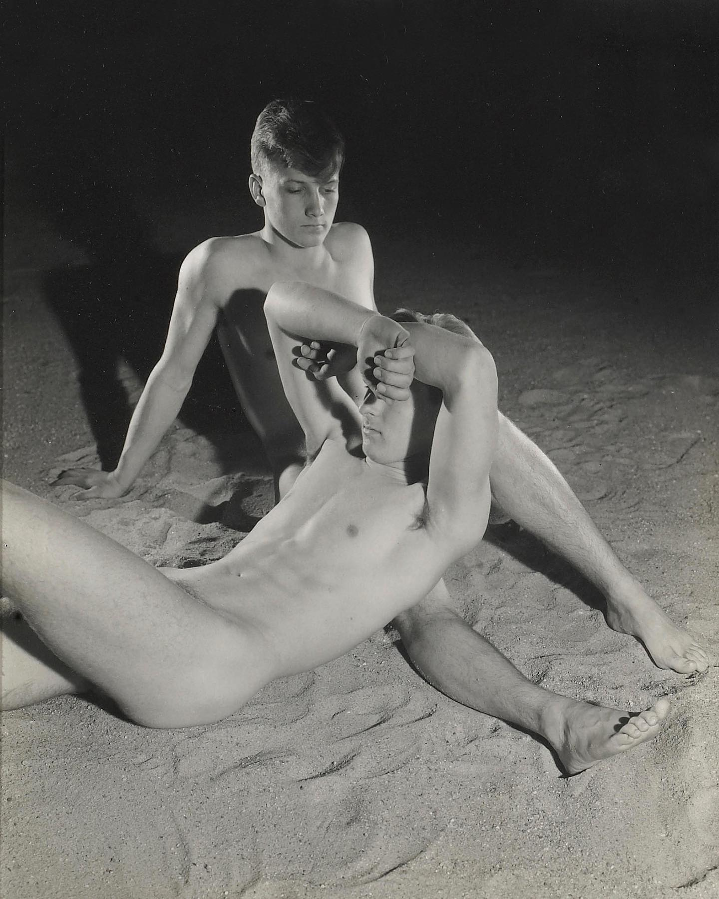 George Platt Lynes — Two Male Nudes on Beach