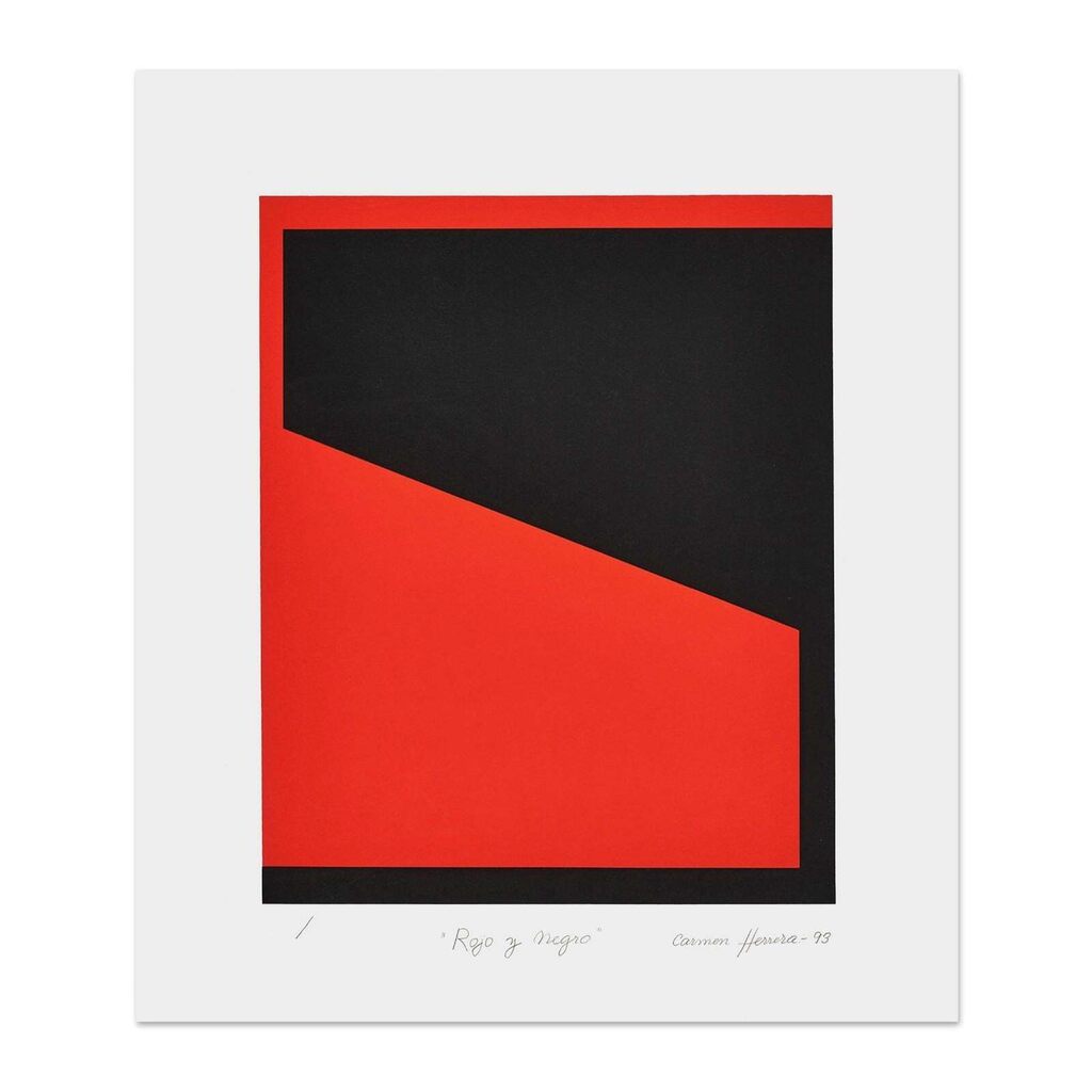Carmen Herrera — Rojo y Negro (Artist Proof)