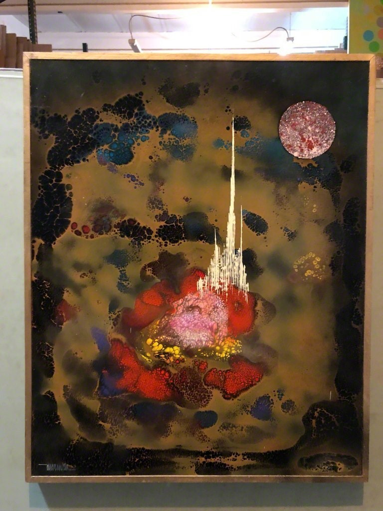 Leonardo Nierman — Fantastical Landscape Abstract Mexican Modern Master Oil Painting