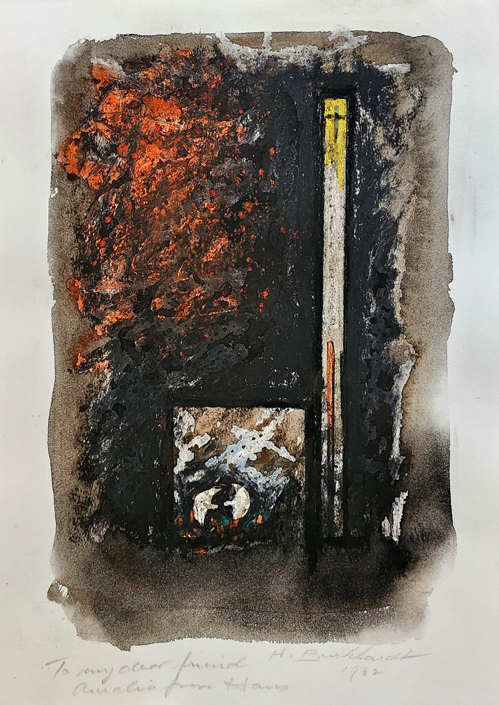Hans Burkhardt — Abstract in orange and brown