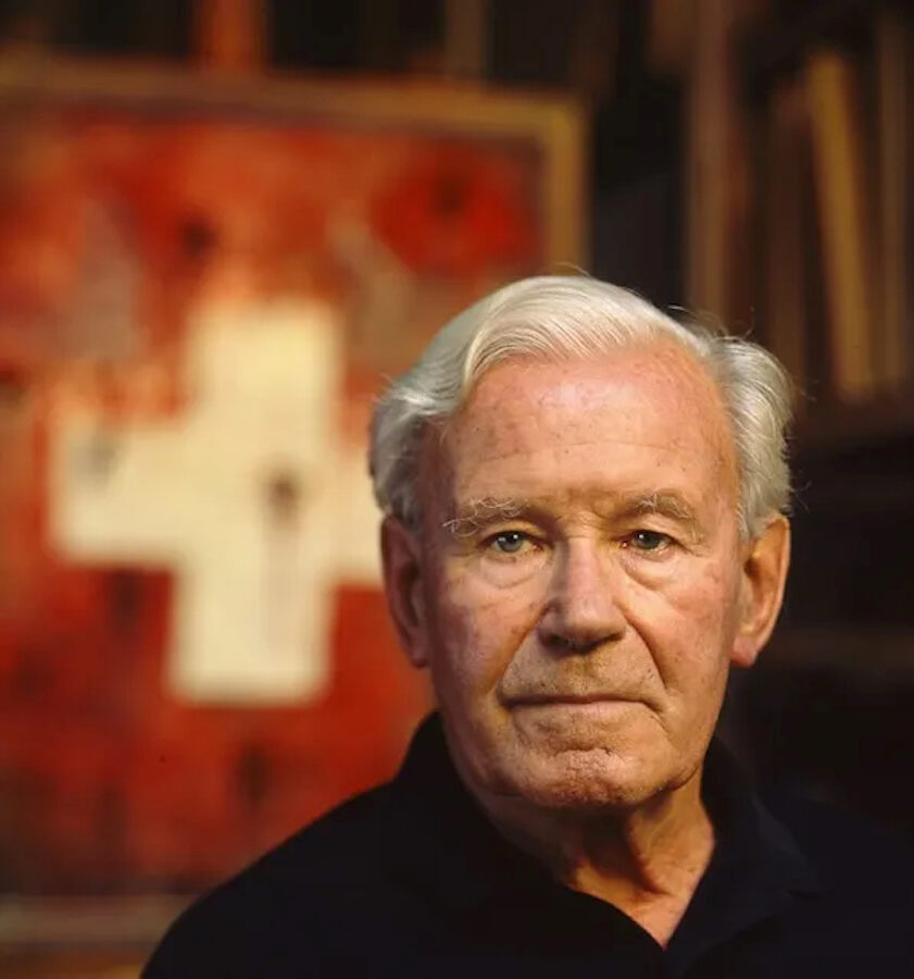 Hans Burkhardt — Abstract in orange and brown