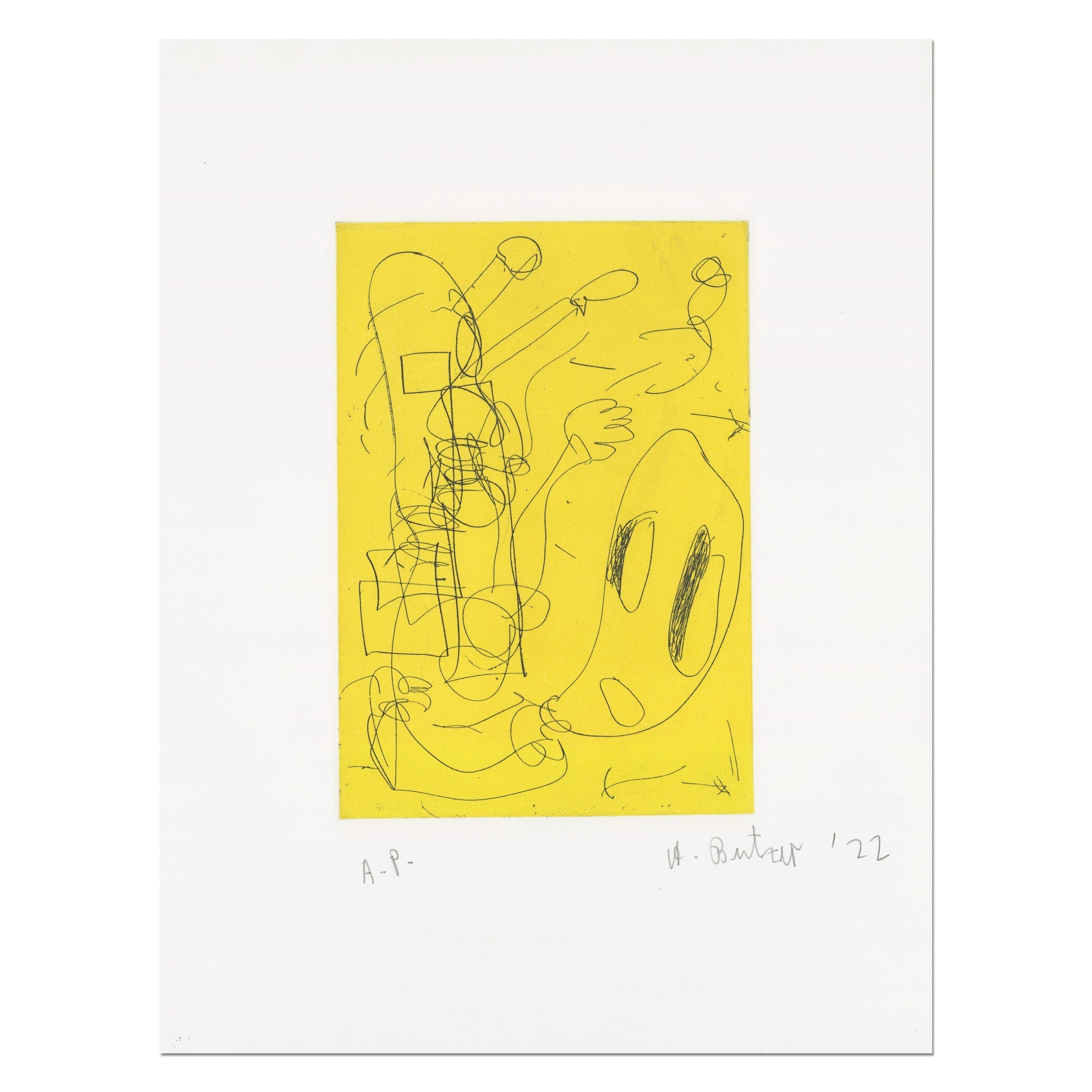 André Butzer — Untitled (Yellow)