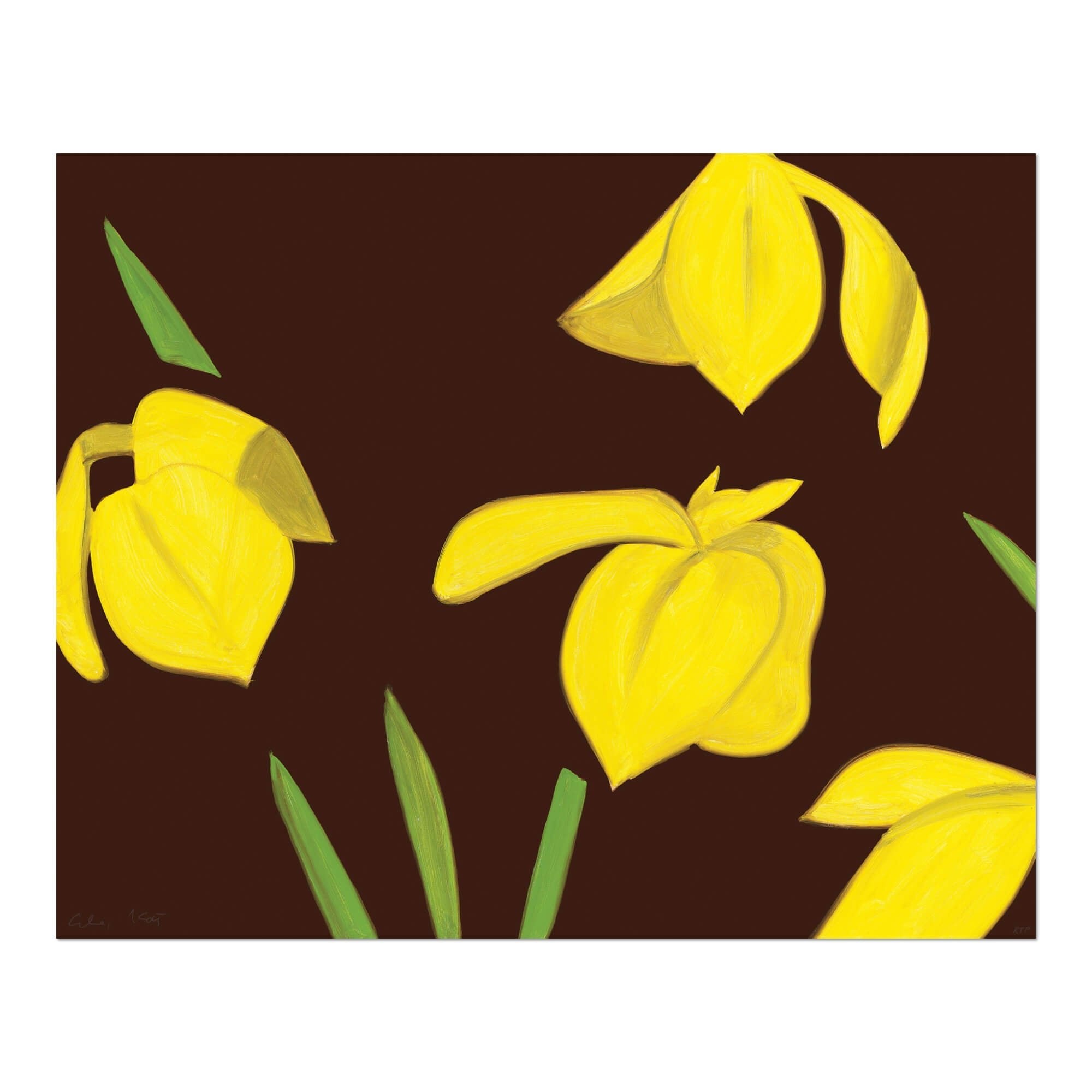 Alex Katz — Yellow Flags on Brown