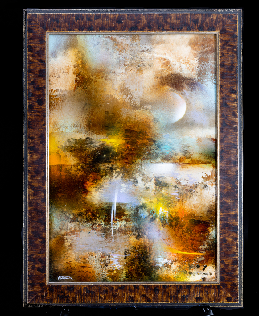 Leonardo Nierman — Original Oil Painting on Masonite Famous Artist Moonlight