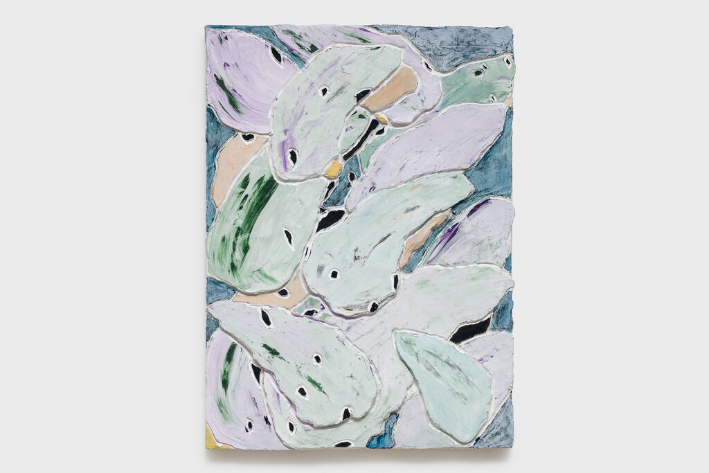 Manoela Medeiros — Tropical still life, leaves with black seeds