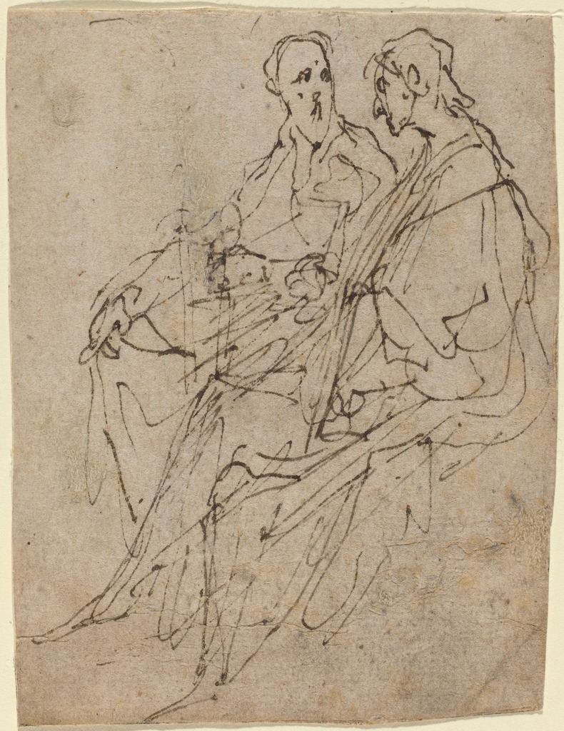 Anthony van Dyck — Two Seated Male Figures