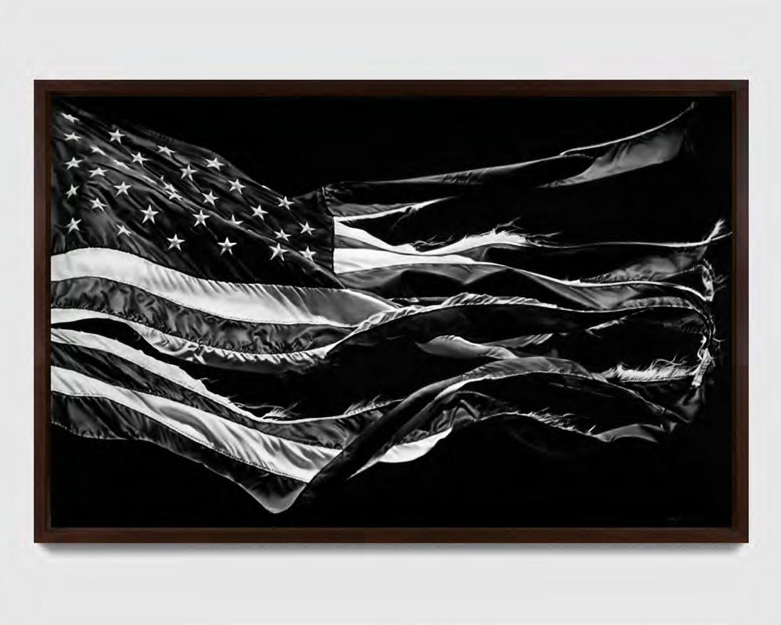 Robert Longo — Untitled (Ripped Flag in the Wind)