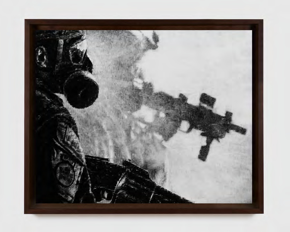 Robert Longo — Untitled (Riot Cops Detail)