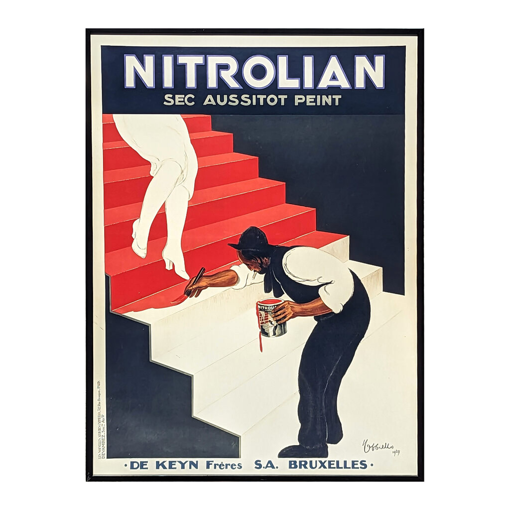 Leonetto Cappiello — French Vintage Modern Art Deco Nitrolian Fast Drying Paint Promotional Poster